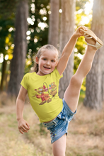 Load image into Gallery viewer, Cute Cartoon Half Sleeves T-Shirt For Girls -KidsFashionVilla
