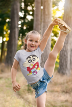 Load image into Gallery viewer, Cute Cartoon Half Sleeves T-Shirt For Girls -KidsFashionVilla
