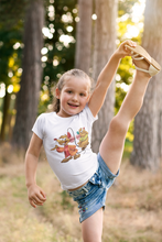 Load image into Gallery viewer, Cute Cartoon Half Sleeves T-Shirt For Girls -KidsFashionVilla
