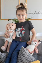Load image into Gallery viewer, Cute Cartoon Half Sleeves T-Shirt For Girls -KidsFashionVilla
