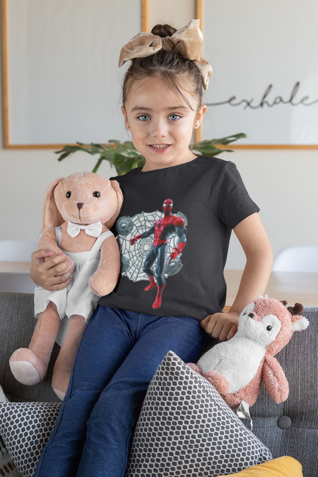 Cute Cartoon Half Sleeves T-Shirt For Girls -KidsFashionVilla