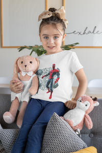 Cute Cartoon Half Sleeves T-Shirt For Girls -KidsFashionVilla