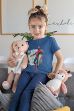 Load image into Gallery viewer, Cute Cartoon Half Sleeves T-Shirt For Girls -KidsFashionVilla
