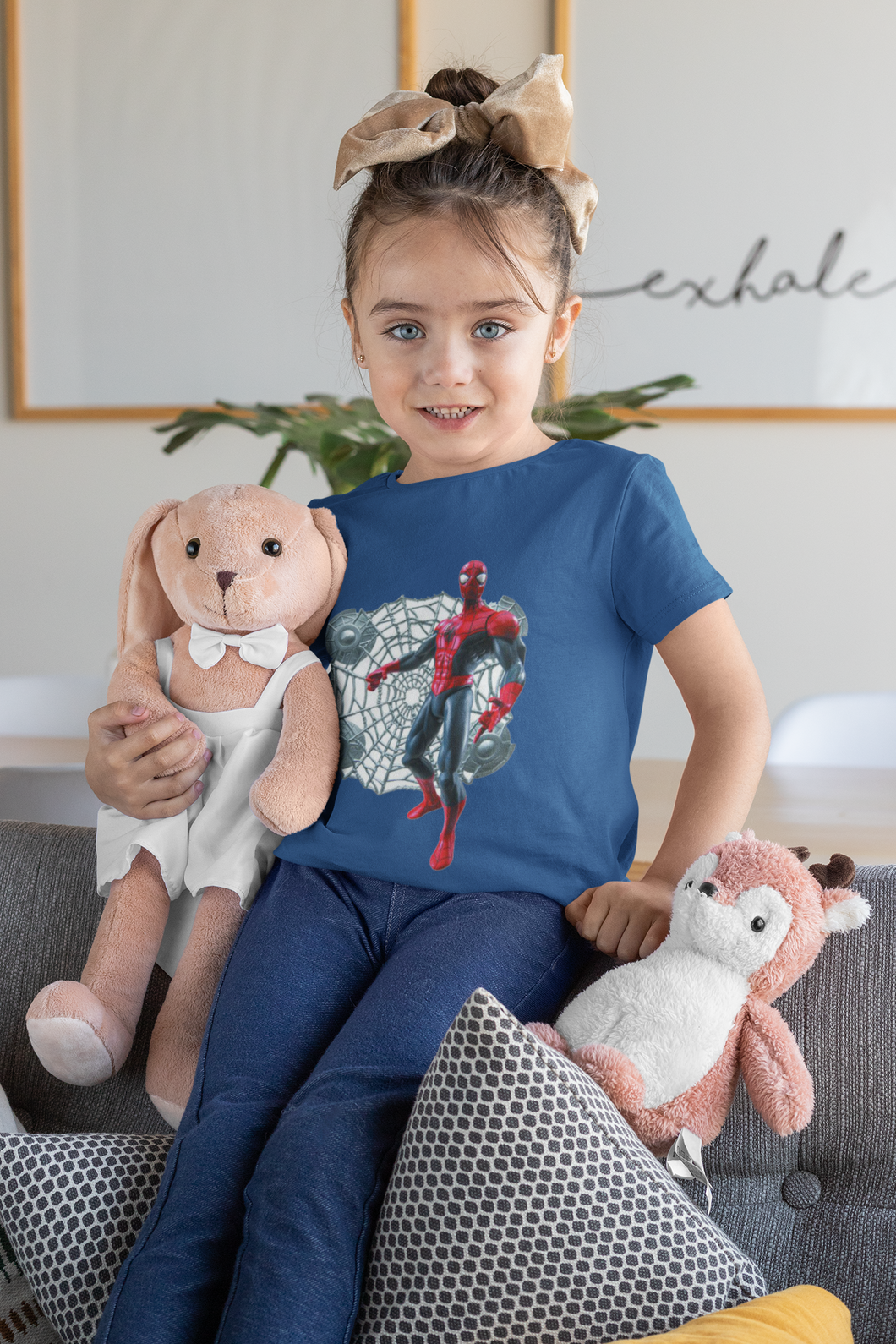 Cute Cartoon Half Sleeves T-Shirt For Girls -KidsFashionVilla