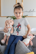 Load image into Gallery viewer, Cute Cartoon Half Sleeves T-Shirt For Girls -KidsFashionVilla
