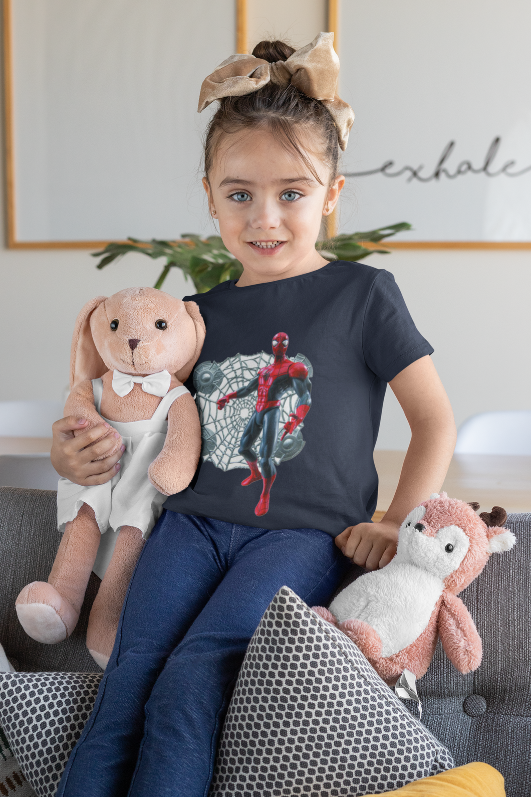 Cute Cartoon Half Sleeves T-Shirt For Girls -KidsFashionVilla