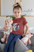 Load image into Gallery viewer, Cute Cartoon Half Sleeves T-Shirt For Girls -KidsFashionVilla

