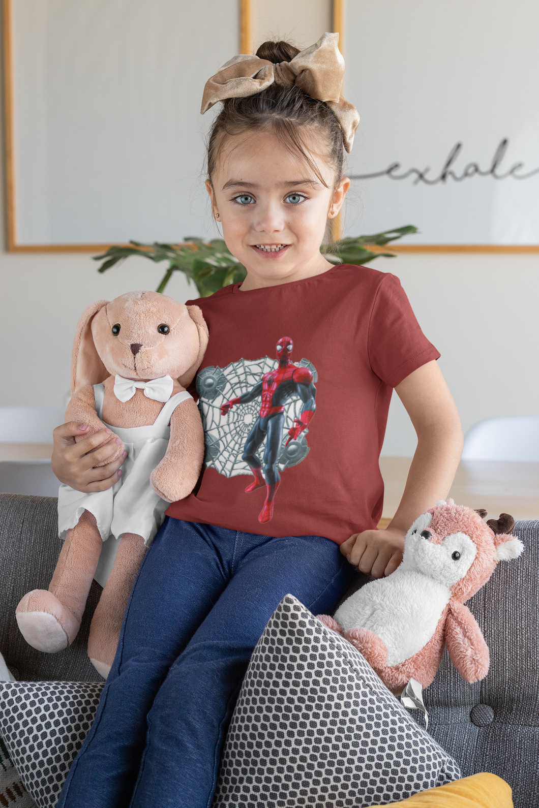 Cute Cartoon Half Sleeves T-Shirt For Girls -KidsFashionVilla
