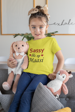 Load image into Gallery viewer, Sassy Like My Masi Half Sleeves T-Shirt For Girls -KidsFashionVilla
