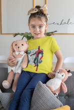 Load image into Gallery viewer, Cute Cartoon Half Sleeves T-Shirt For Girls -KidsFashionVilla
