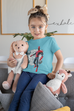 Load image into Gallery viewer, Cute Cartoon Half Sleeves T-Shirt For Girls -KidsFashionVilla
