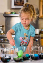 Load image into Gallery viewer, Jungle Jeep Cartoon Half Sleeves T-Shirt For Girls -KidsFashionVilla
