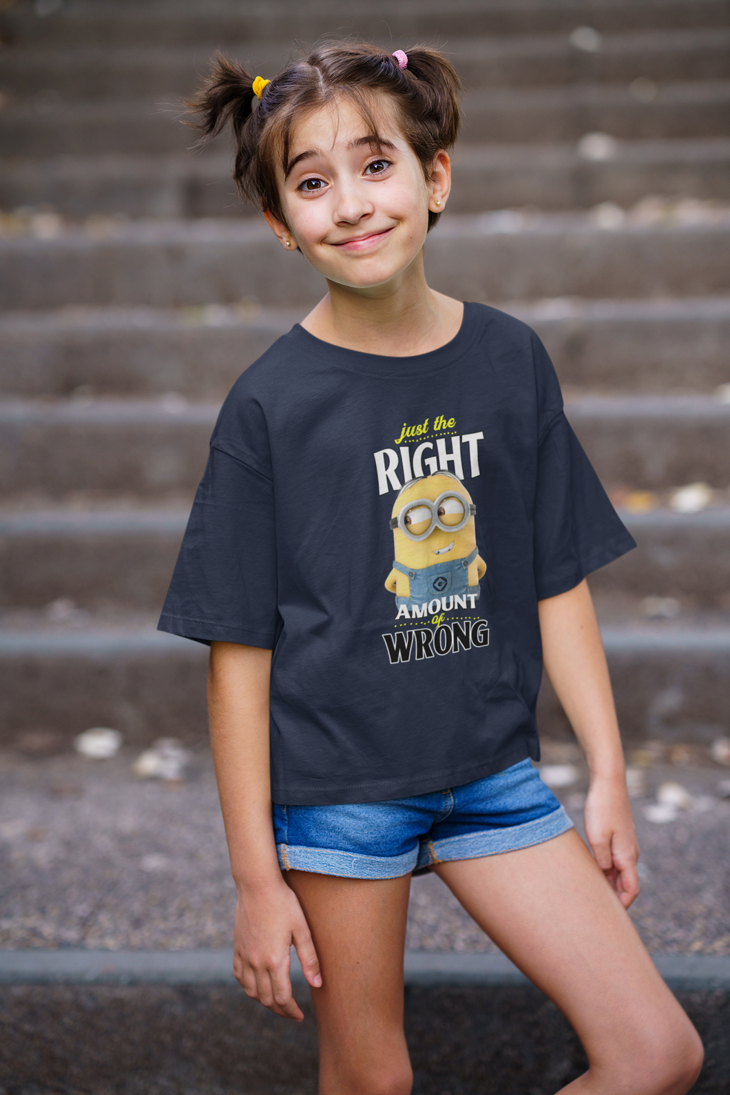 Cartoon Quotes Half Sleeves T-Shirt For Girls -KidsFashionVilla