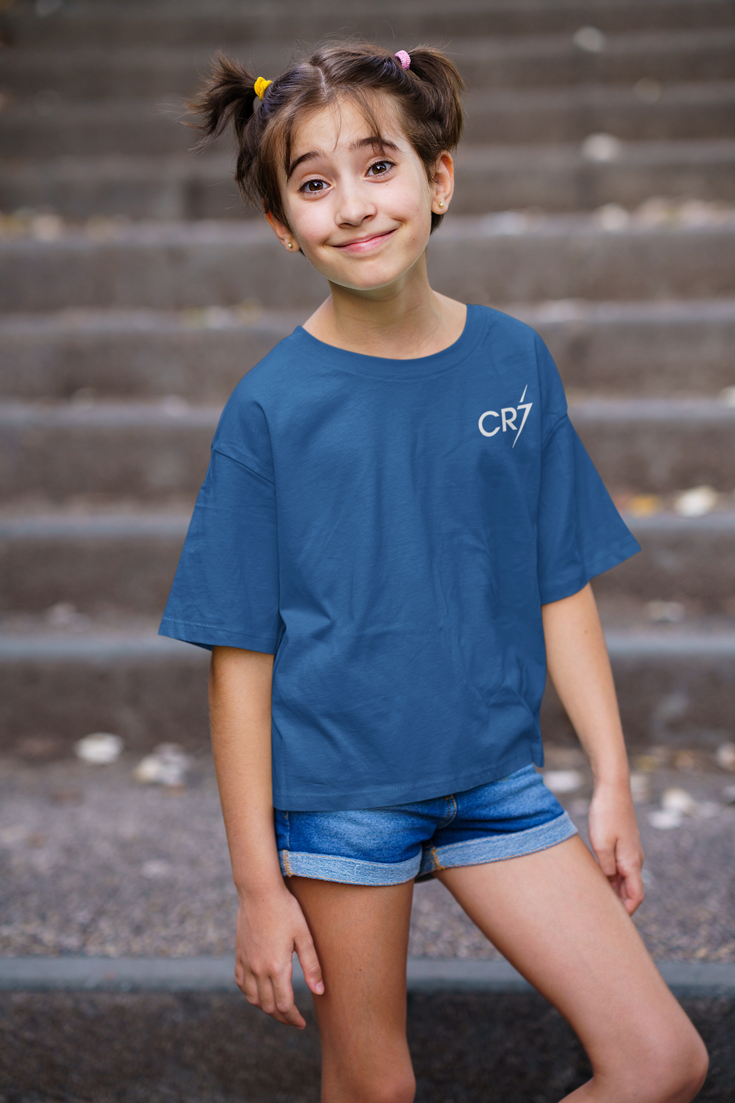 Ronaldo Cr7 Half Sleeves T-Shirt For Girls -KidsFashionVilla