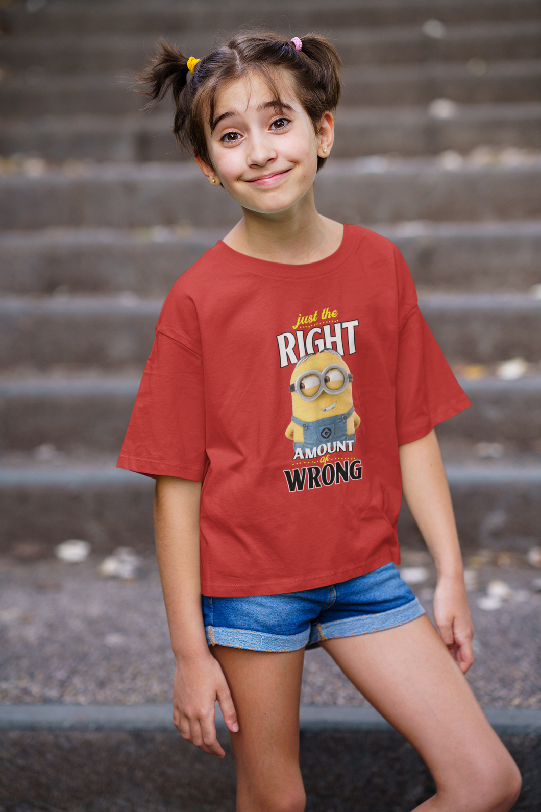 Cartoon Quotes Half Sleeves T-Shirt For Girls -KidsFashionVilla