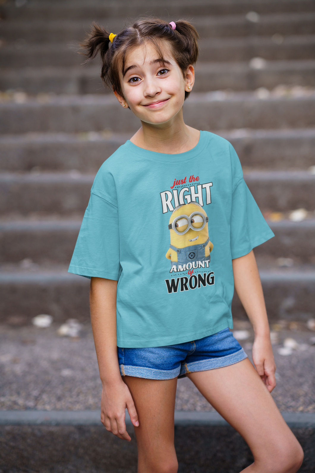 Cartoon Quotes Half Sleeves T-Shirt For Girls -KidsFashionVilla