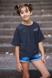 Ronaldo Cr7 Half Sleeves T-Shirt For Girls -KidsFashionVilla