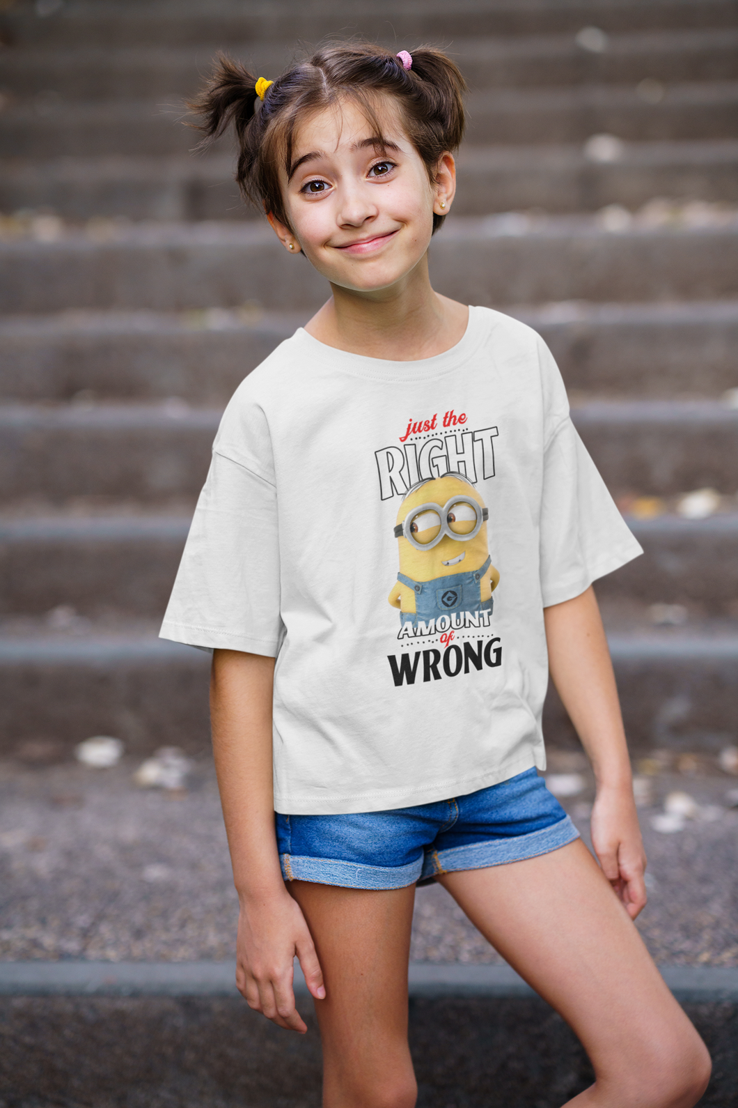 Cartoon Quotes Half Sleeves T-Shirt For Girls -KidsFashionVilla