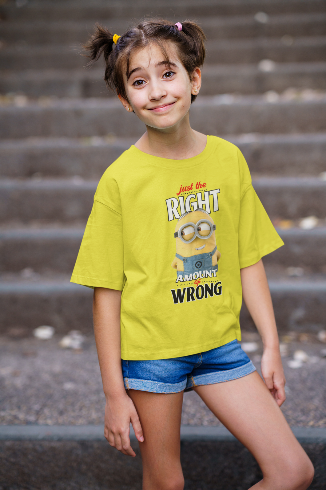 Cartoon Quotes Half Sleeves T-Shirt For Girls -KidsFashionVilla