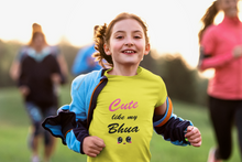 Load image into Gallery viewer, Cute Like My Bhua Half Sleeves T-Shirt For Girls -KidsFashionVilla
