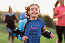 Load image into Gallery viewer, Cute Like My Bhua Half Sleeves T-Shirt For Girls -KidsFashionVilla
