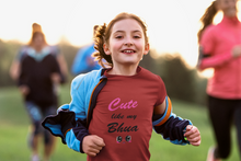 Load image into Gallery viewer, Cute Like My Bhua Half Sleeves T-Shirt For Girls -KidsFashionVilla
