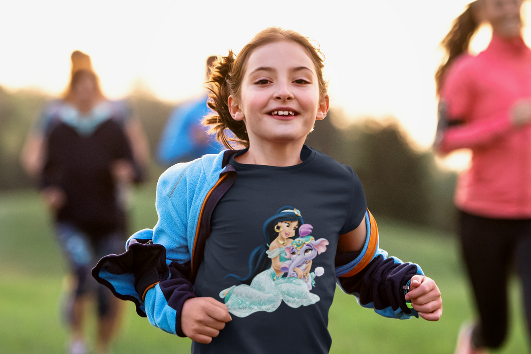 Cute Cartoon Half Sleeves T-Shirt For Girls -KidsFashionVilla
