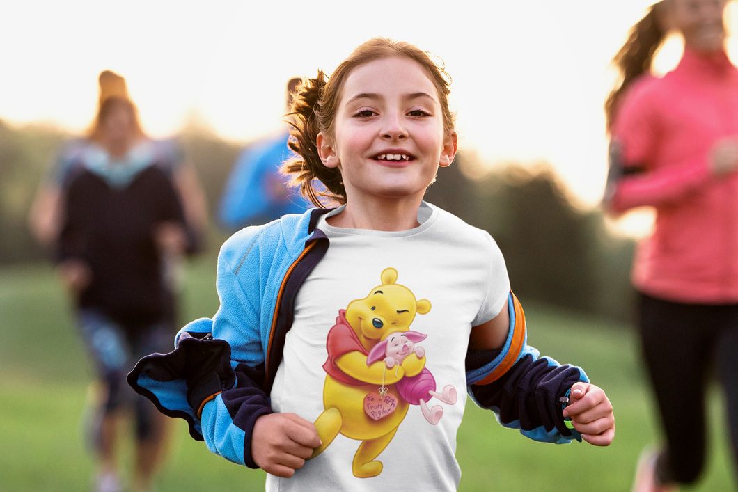 Cute Cartoon Half Sleeves T-Shirt For Girls -KidsFashionVilla