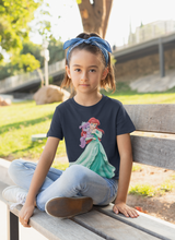 Load image into Gallery viewer, Cute Princess Half Sleeves T-Shirt For Girls -KidsFashionVilla
