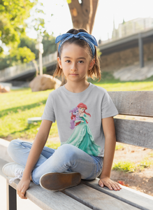 Cute Princess Half Sleeves T-Shirt For Girls -KidsFashionVilla