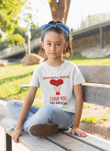 Load image into Gallery viewer, Custom Name I love My Bhaiya So Much Half Sleeves T-Shirt For Girls -KidsFashionVilla
