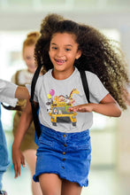 Load image into Gallery viewer, Zoo Bus Cartoon Half Sleeves T-Shirt For Girls -KidsFashionVilla
