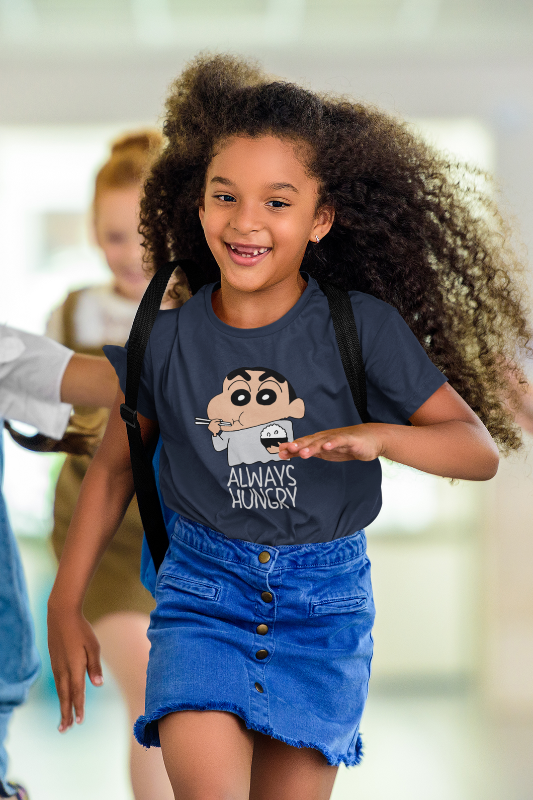 Always Hungry Half Sleeves T-Shirt For Girls -KidsFashionVilla