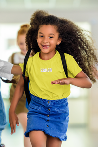 Error Minimals Half Sleeves T-Shirt For Girls -KidsFashionVilla