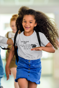 Baa Baa Black Sheep Poem Half Sleeves T-Shirt For Girls -KidsFashionVilla