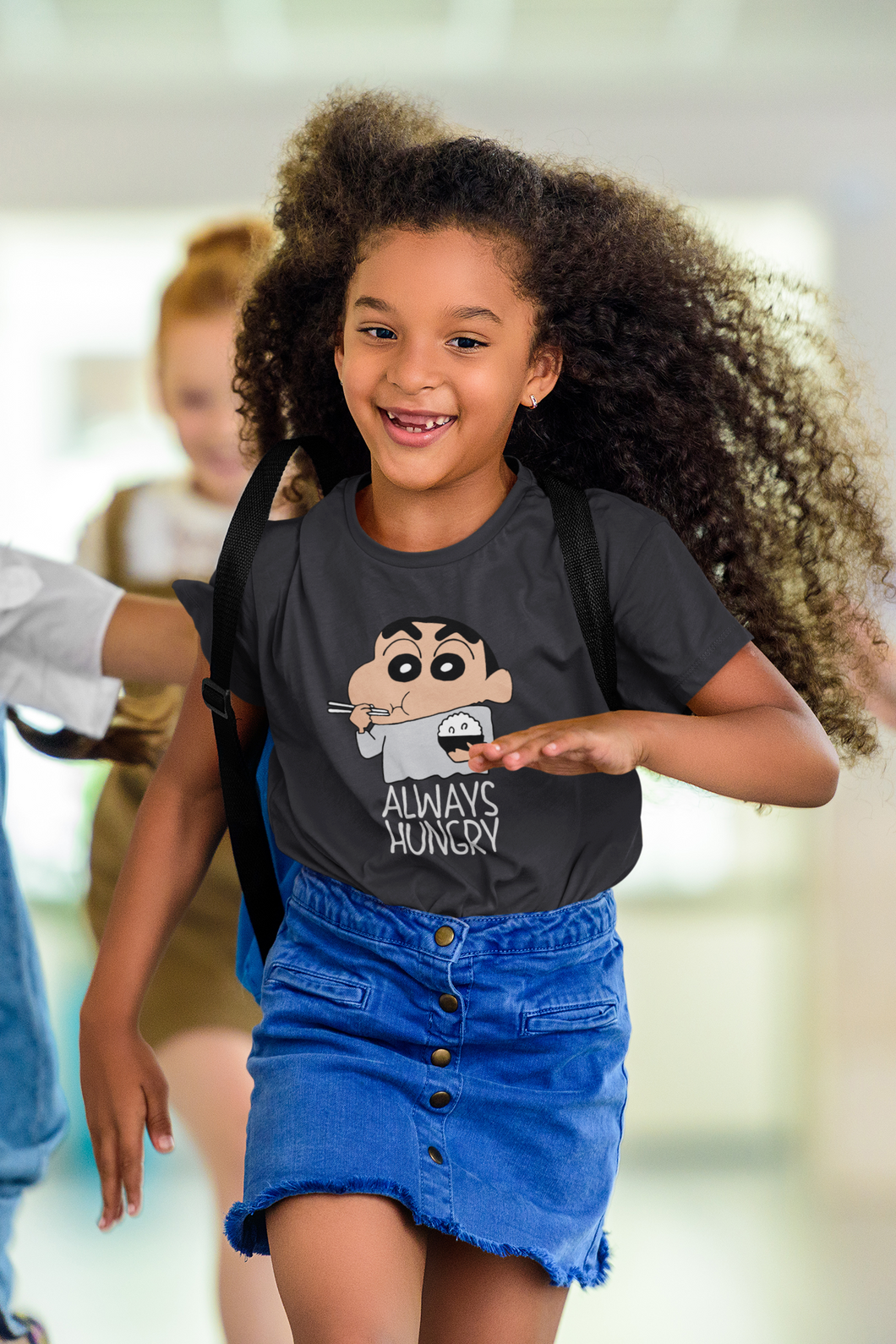 Always Hungry Half Sleeves T-Shirt For Girls -KidsFashionVilla