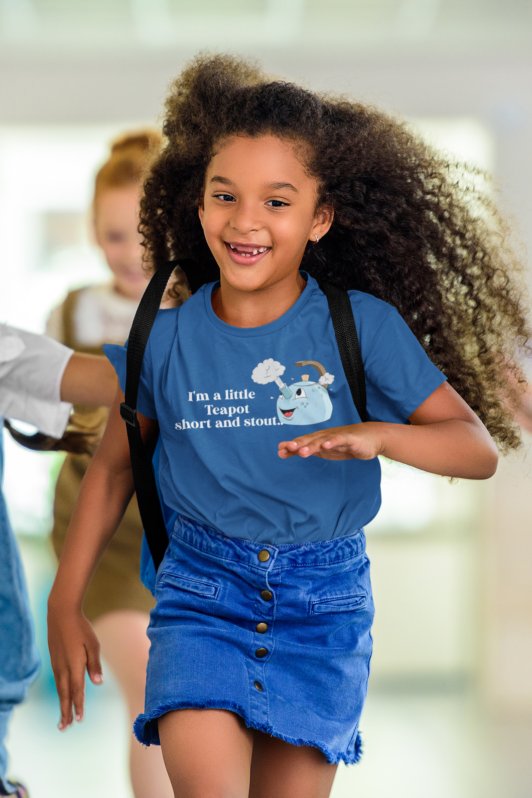 I Am A Little Teapot Poem Half Sleeves T-Shirt For Girls -KidsFashionVilla