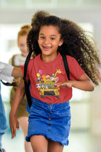 Load image into Gallery viewer, Zoo Bus Cartoon Half Sleeves T-Shirt For Girls -KidsFashionVilla
