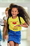 Custom Name I love My Mama So Much Half Sleeves T-Shirt For Girls -KidsFashionVilla