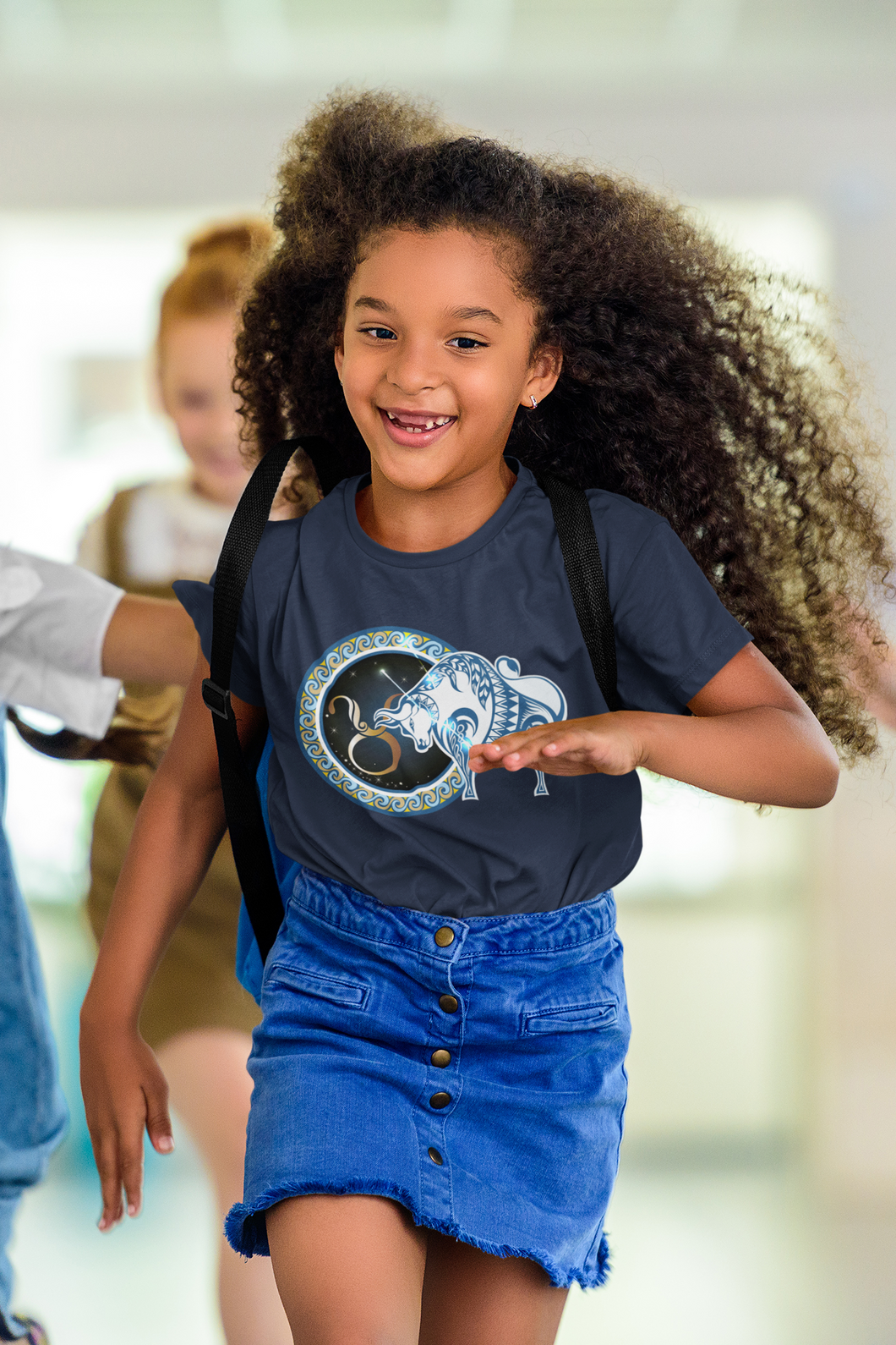 Taurus Zodiac Sign Half Sleeves T-Shirt For Girls -KidsFashionVilla