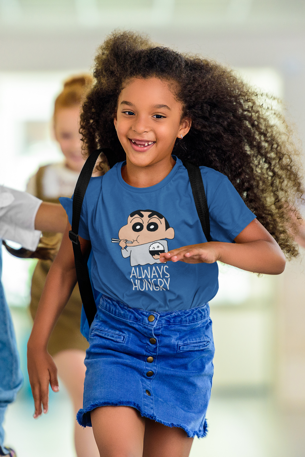 Always Hungry Half Sleeves T-Shirt For Girls -KidsFashionVilla