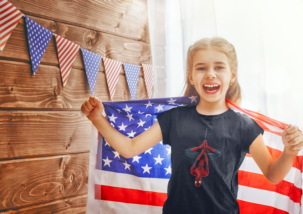 Cute Cartoon Half Sleeves T-Shirt For Girls -KidsFashionVilla