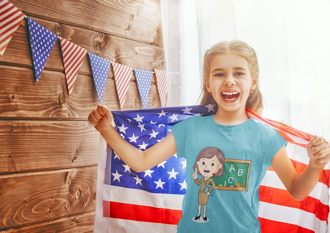 Future Teacher Half Sleeves T-Shirt For Girls -KidsFashionVilla