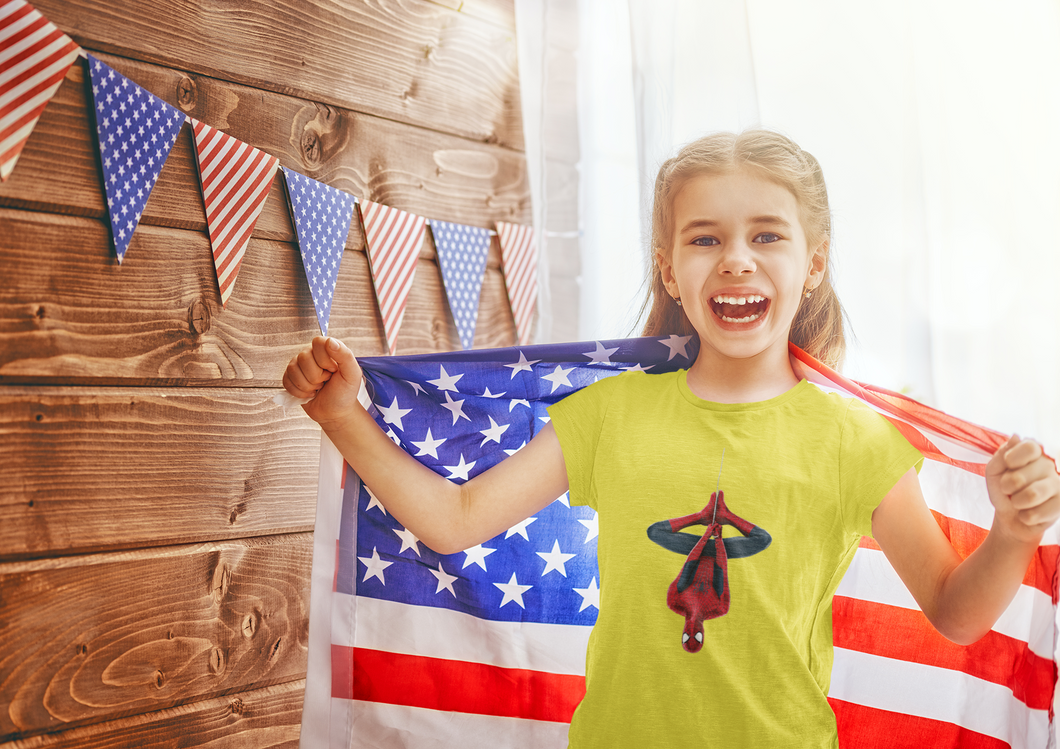 Cute Cartoon Half Sleeves T-Shirt For Girls -KidsFashionVilla
