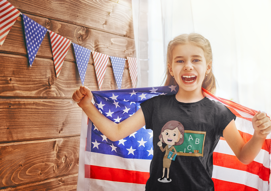 Future Teacher Half Sleeves T-Shirt For Girls -KidsFashionVilla