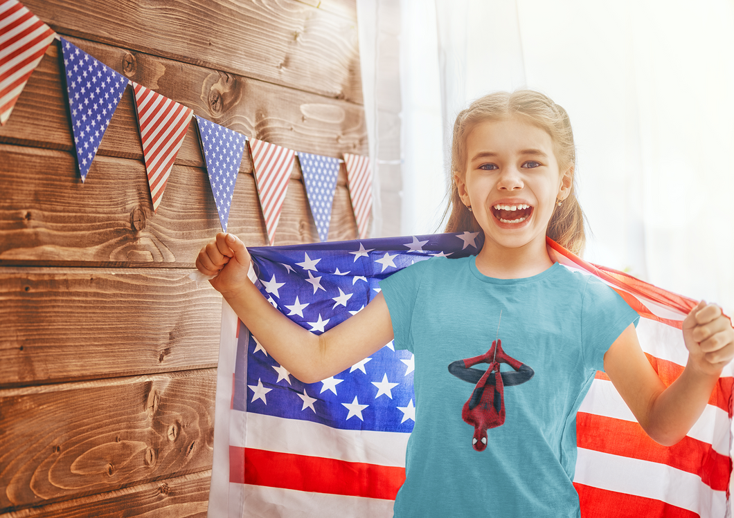 Cute Cartoon Half Sleeves T-Shirt For Girls -KidsFashionVilla