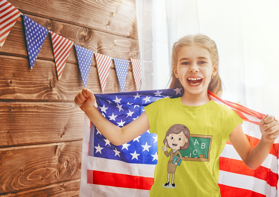 Future Teacher Half Sleeves T-Shirt For Girls -KidsFashionVilla