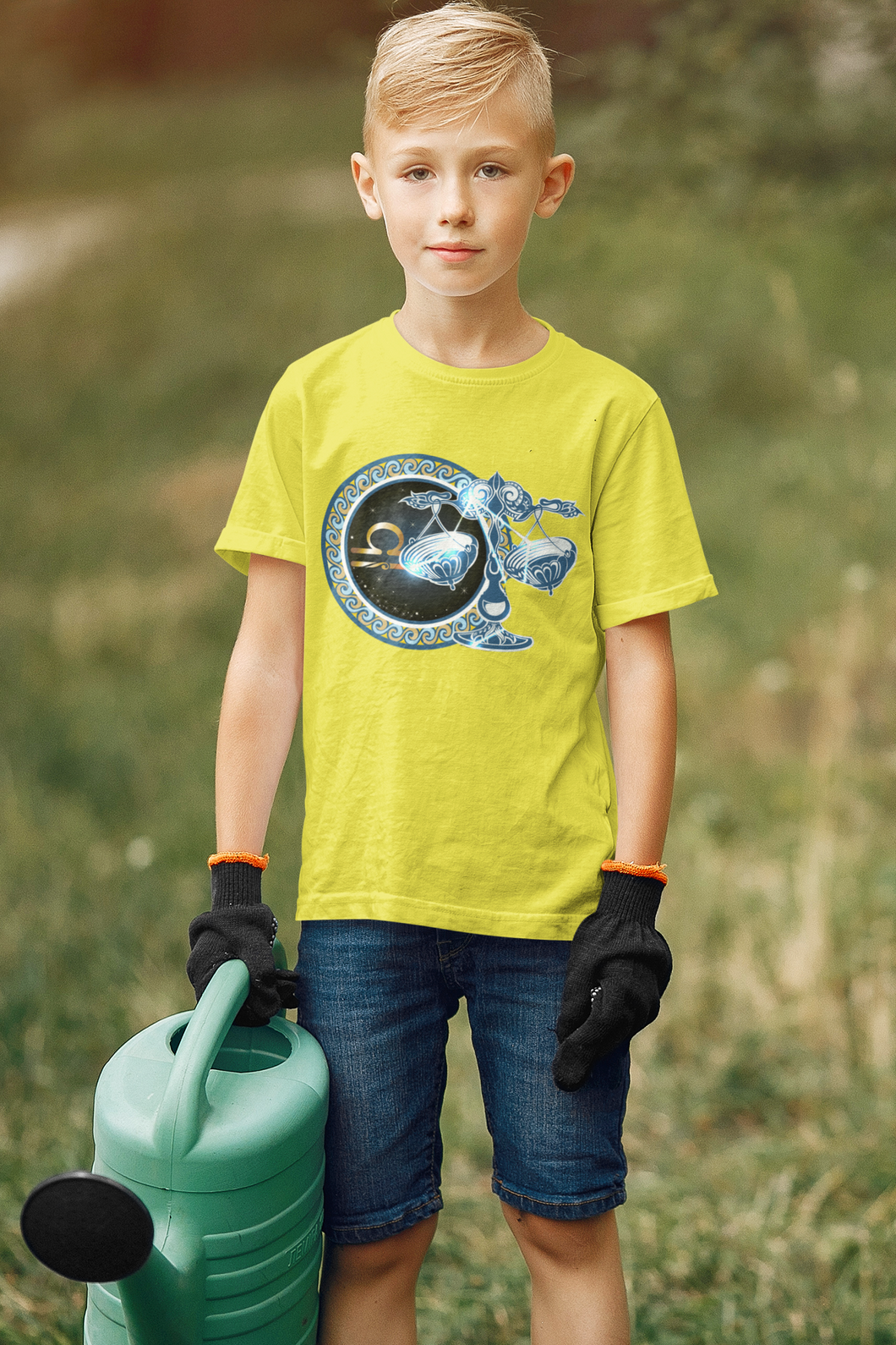 Libra Zodiac Sign Half Sleeves T-Shirt for Boy-KidsFashionVilla