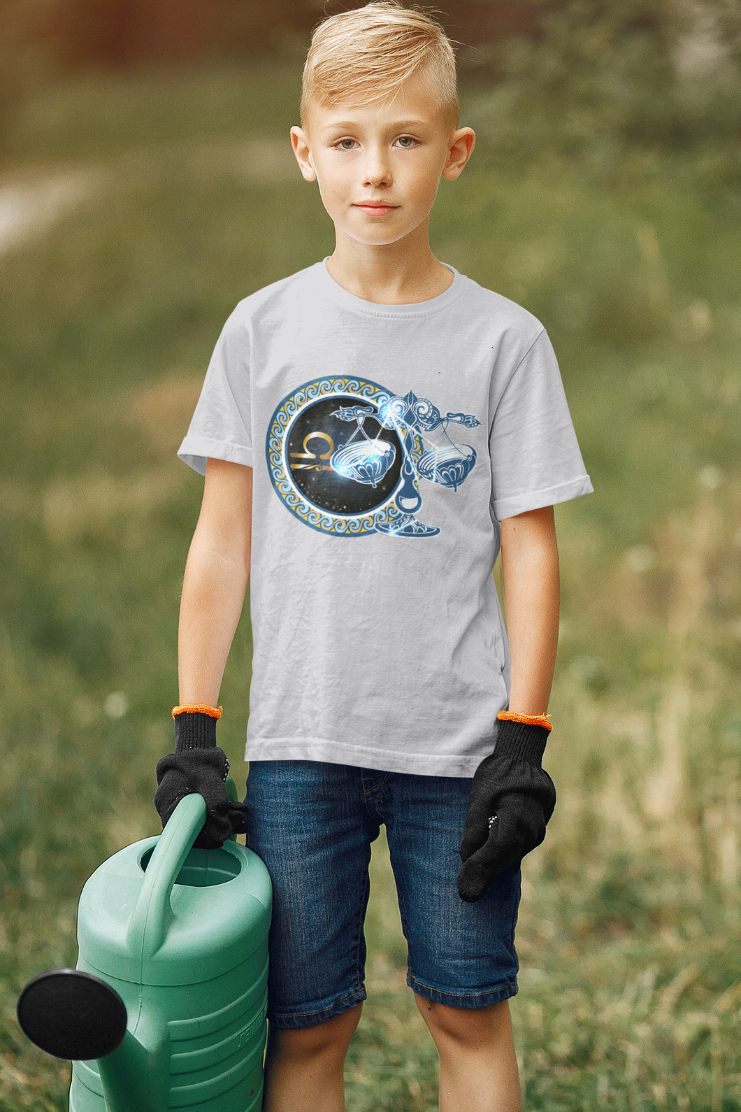 Libra Zodiac Sign Half Sleeves T-Shirt for Boy-KidsFashionVilla