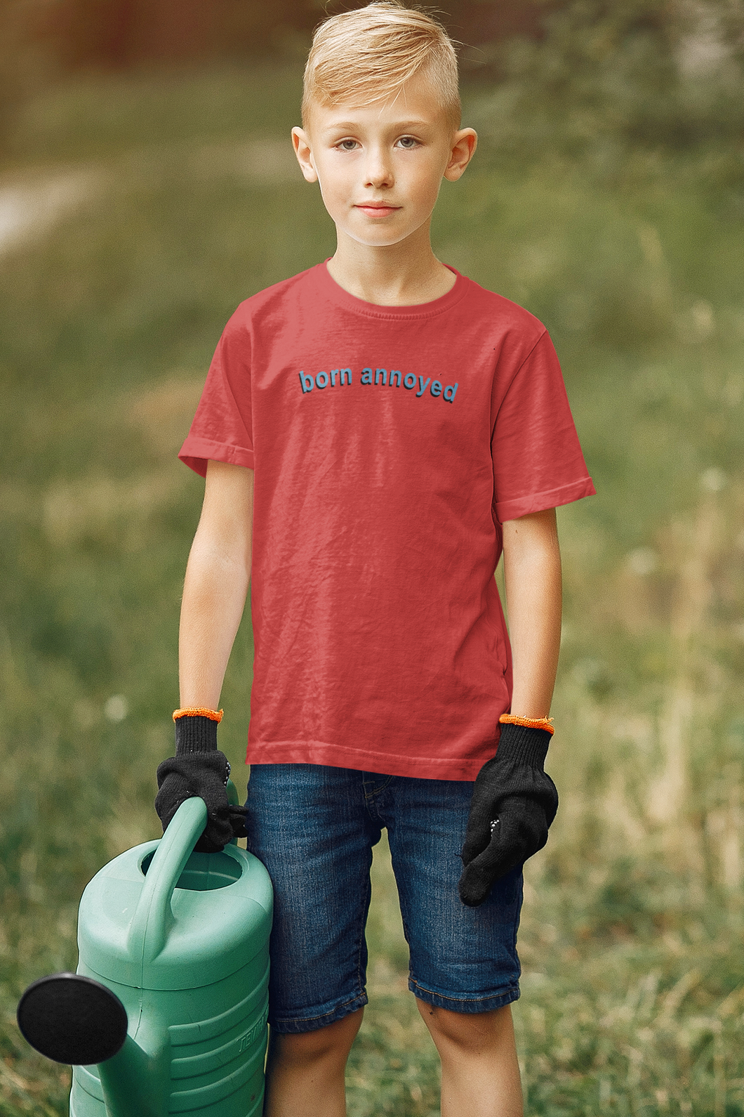 Born Annoyed Minimals Half Sleeves T-Shirt for Boy-KidsFashionVilla